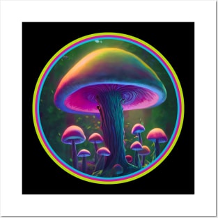 Trippy Mushrooms Posters and Art